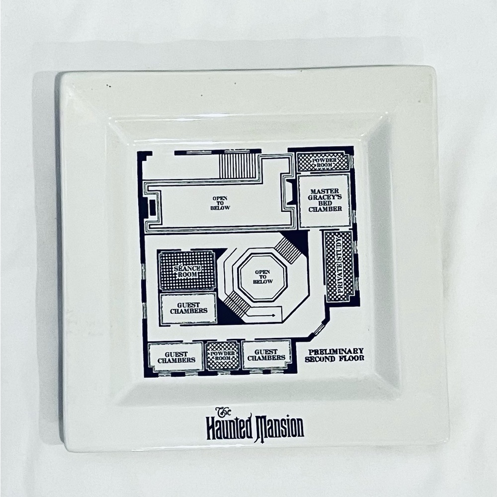 Disney Park Haunted Mansion second floor dinner plate